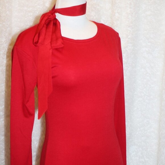 Pink Lilly red dress with sash size small - Picture 6 of 10